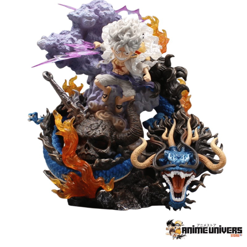 Figurine Manga One Piece Luffy Gear 5 vs Kaido 20cm