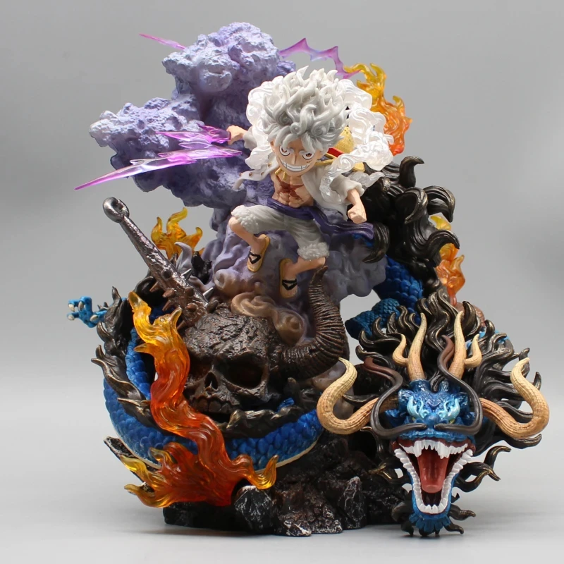 Figurine Manga One Piece Luffy Gear 5 vs Kaido 20cm – Image 2