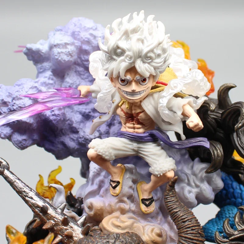 Figurine Manga One Piece Luffy Gear 5 vs Kaido 20cm – Image 3
