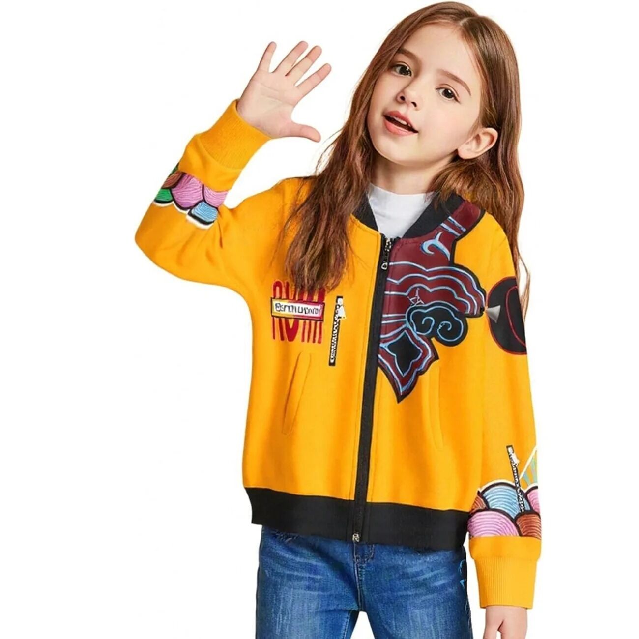 Veste KPOP Demon Hunter Rumi Enfant – Blouson Jaune Inspiré du Film – Image 5